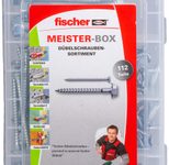 fischer Dübelschrauben-Sortiment Meister-Box 112-teilig