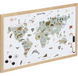Zeller Magnet-/Schreibtafel Weltkarte 60,0 x 40,0 cm