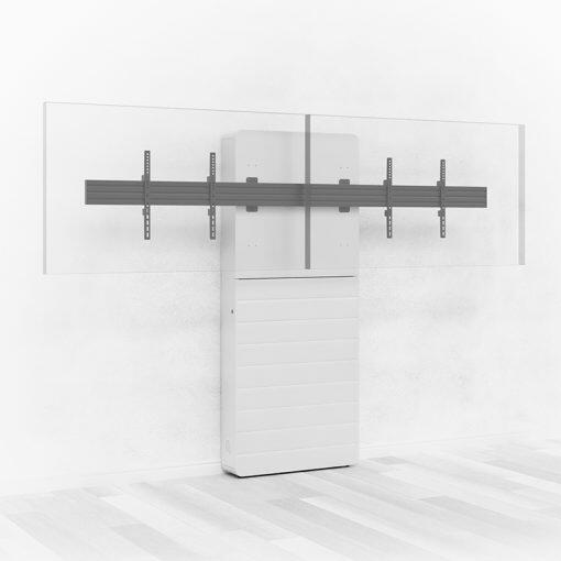 Hagor CON-Line® W Dual 55 - 65" Medienstele Boden-Wand-Montage