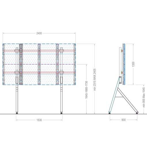 Hagor HP LED Floorstand Infiled WP 110“ LED-Standsystem freistehend