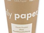 NATURE Star Einweg-Kaffeebecher, 180 ml, braun, weiß