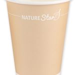 NATURE Star Einweg-Kaffeebecher, 300 ml, braun, weiß