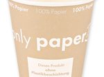 NATURE Star Einweg-Kaffeebecher, 250 ml, braun, weiß