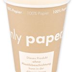 NATURE Star Einweg-Kaffeebecher, 300 ml, braun, weiß