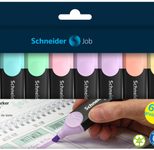 Schneider Job Textmarker schwarz 1.0 - 5.0 mm Schreibfarbe: Mehrfarbig, 6 St. + GRATIS 2 St.
