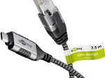 goobay USB-C/RJ45 Kabel 7,5m silber, schwarz
