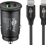 goobay 27W USB-C Kfz-Ladeadapter Kabel 1m, schwarz