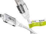 goobay USB-C/RJ45 Kabel 15m weiß