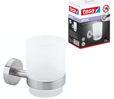 tesa Zahnputzbecherhalter MOON silber, weiß