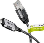 goobay USB-C/RJ45 Kabel 3m silber, schwarz