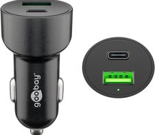 goobay 48W USB-A, USB-C Kfz-Ladegerät, schwarz