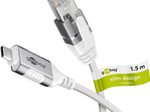goobay USB-C/RJ45 Kabel 1,5m weiß