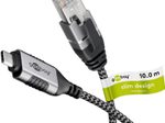 goobay USB-C/RJ45 Kabel 10m silber, schwarz