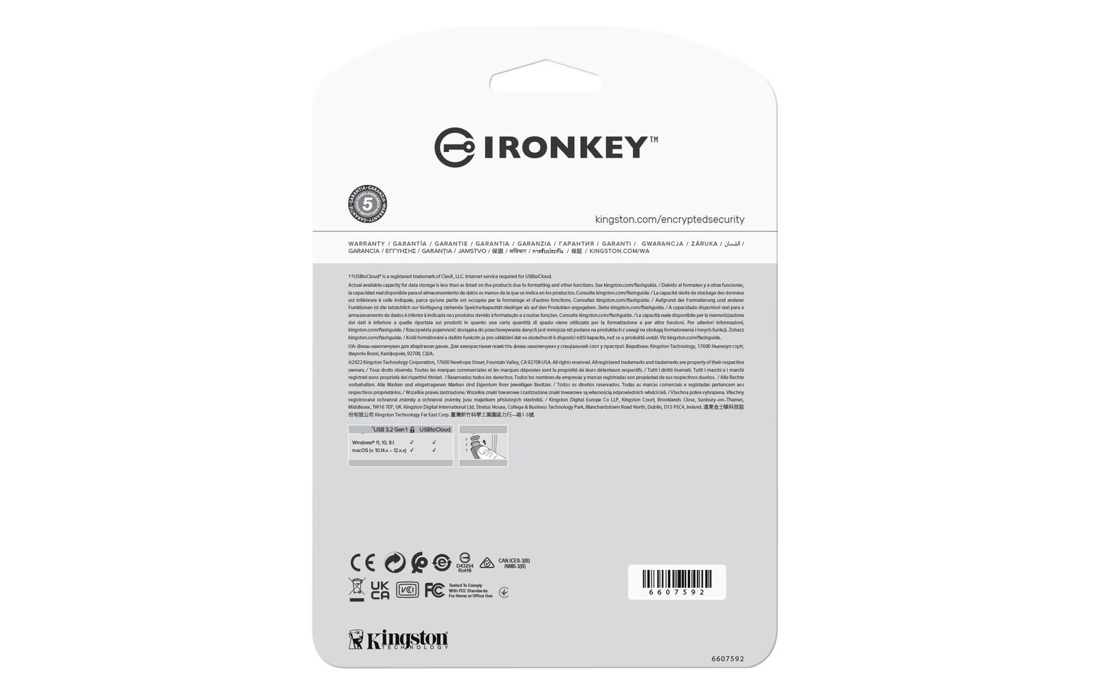 Kingston IronKey Locker+ 50 USB-Stick 256 GB