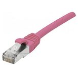 Exertis Connect Patchkabel Cat. 6A, S/FTP (PiMF), halogenfrei, mit Rastnasenschutz, rosa, 15,0 m