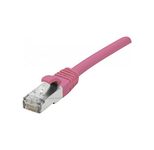 Exertis Connect Patchkabel Cat. 6A, S/FTP (PiMF), halogenfrei, mit Rastnasenschutz, rosa, 5,0 m