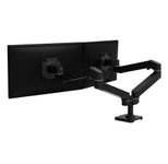 Ergotron LX Pro Monitor Tischhalterung - für 2 LCD-Displays - nebeneinander - Schwarz