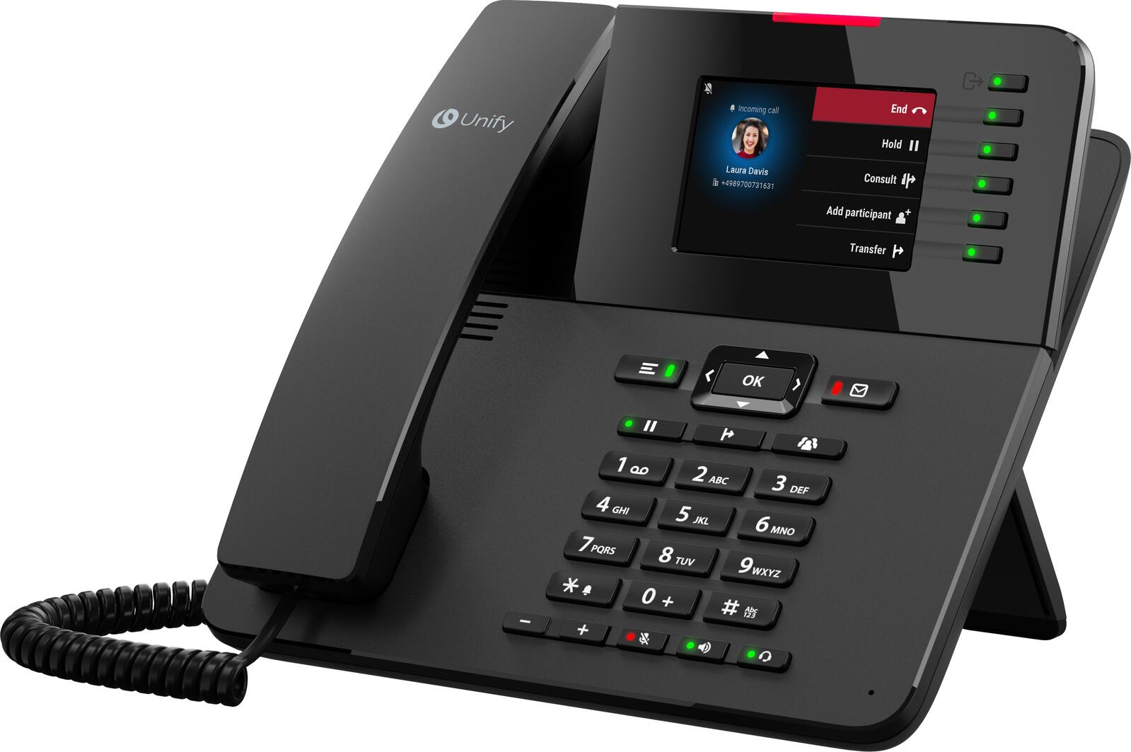 Unify OpenScape Desk Phone CP410 VoIP-Telefon, schwarz