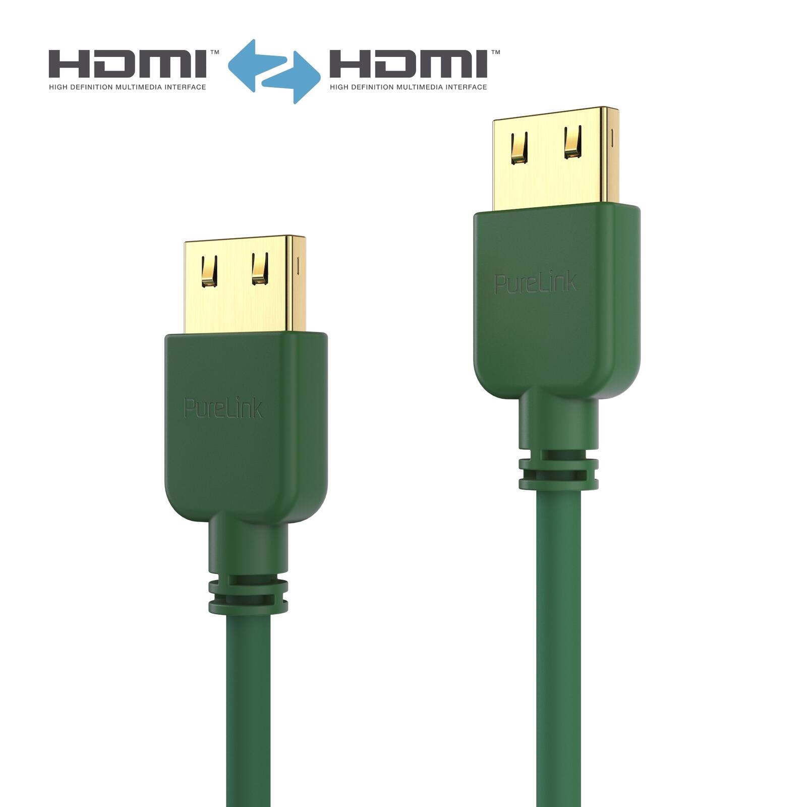 PureLink HDMI Kabel - PureInstall - Slim 1,50m - Grün