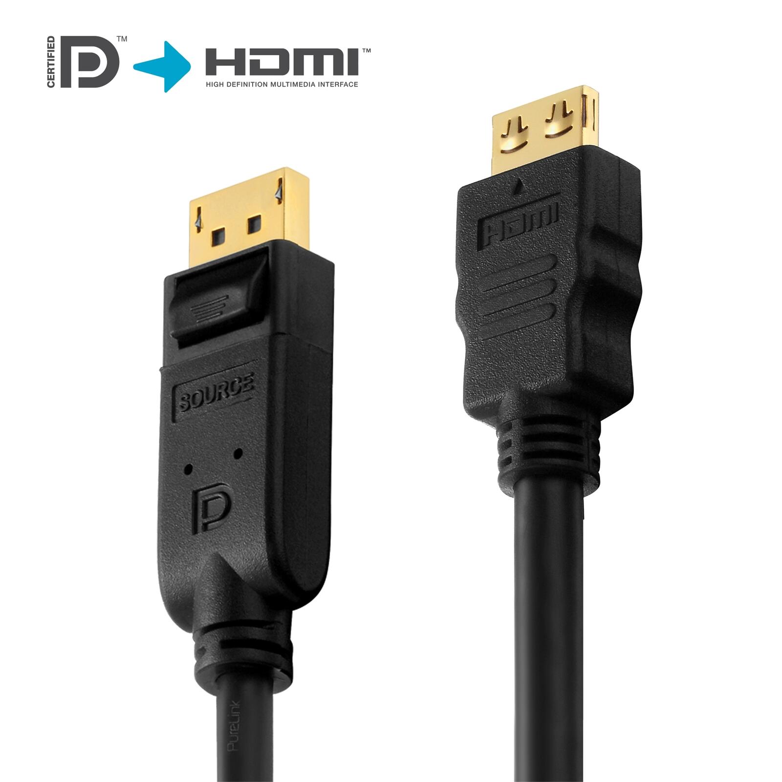 PureLink DisplayPort zu HDMI Kabel - PureInstall 15,00m