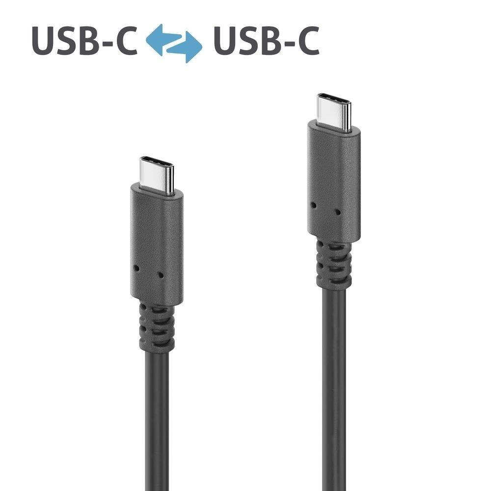 PureLink USB-C auf USB-C Kabel mit E-Marker - USB4 Gen2x2, 5A, 20Gbps - PureInstall 0,50m