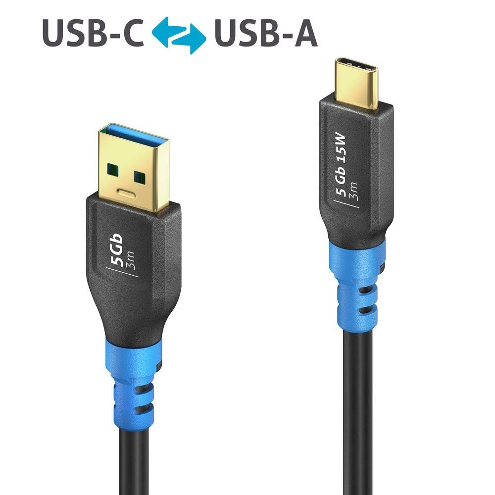 PureLink FlexInstall USB-C auf USB-A Kabel USB 3.0 5Gbps 3.00m