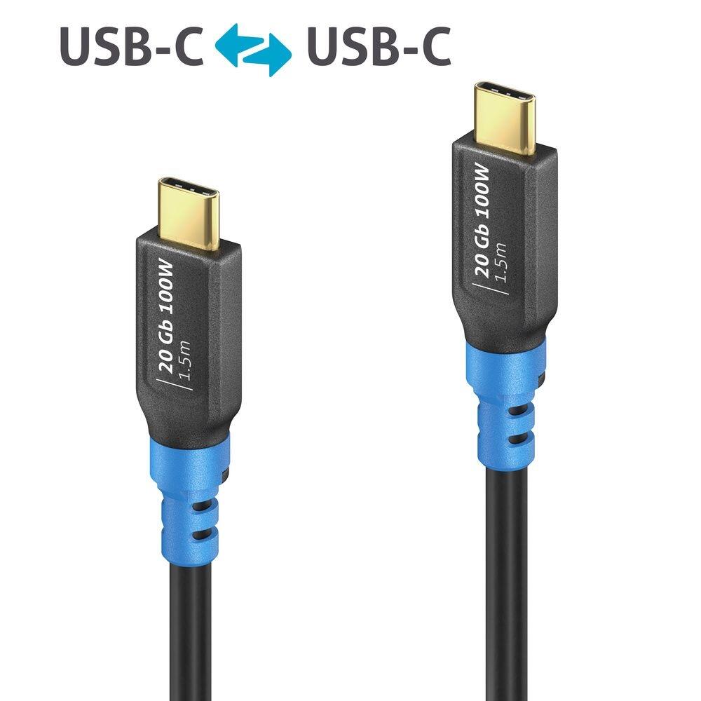 PureLink FlexInstall USB-C auf USB-C Kabel USB4 Gen2x2 20Gbps 100W 1.50m