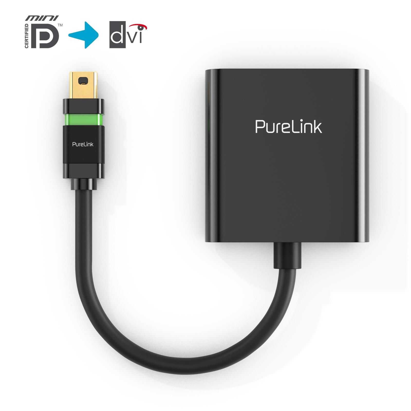 PureLink MiniDP/DVI Adapter - Ultimate Serie - 0,15m - schwarz