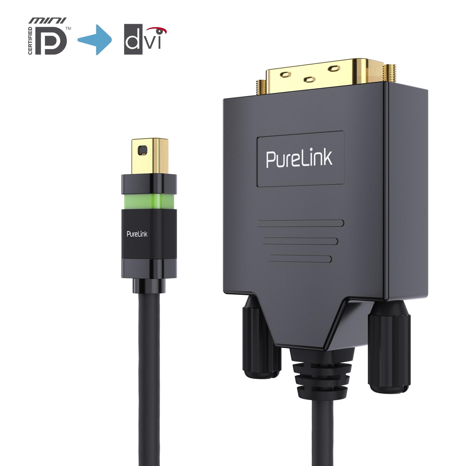 PureLink MiniDP/DVI Kabel - Ultimate Serie - 2,00m - schwarz