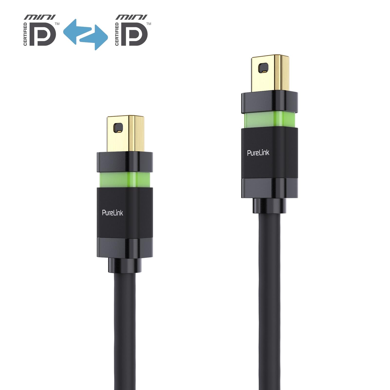 PureLink MiniDP Kabel - Ultimate Serie - 1,00m - schwarz