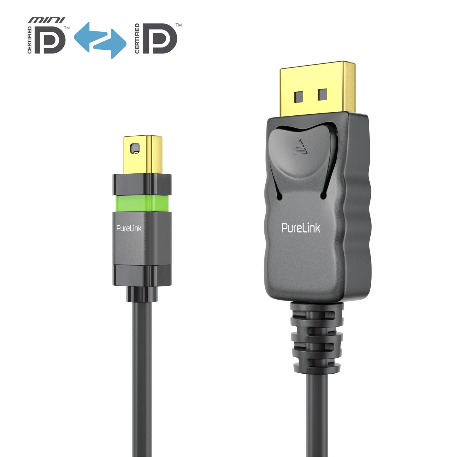 PureLink MiniDP/DP Kabel - Ultimate Serie - 1,00m - schwarz