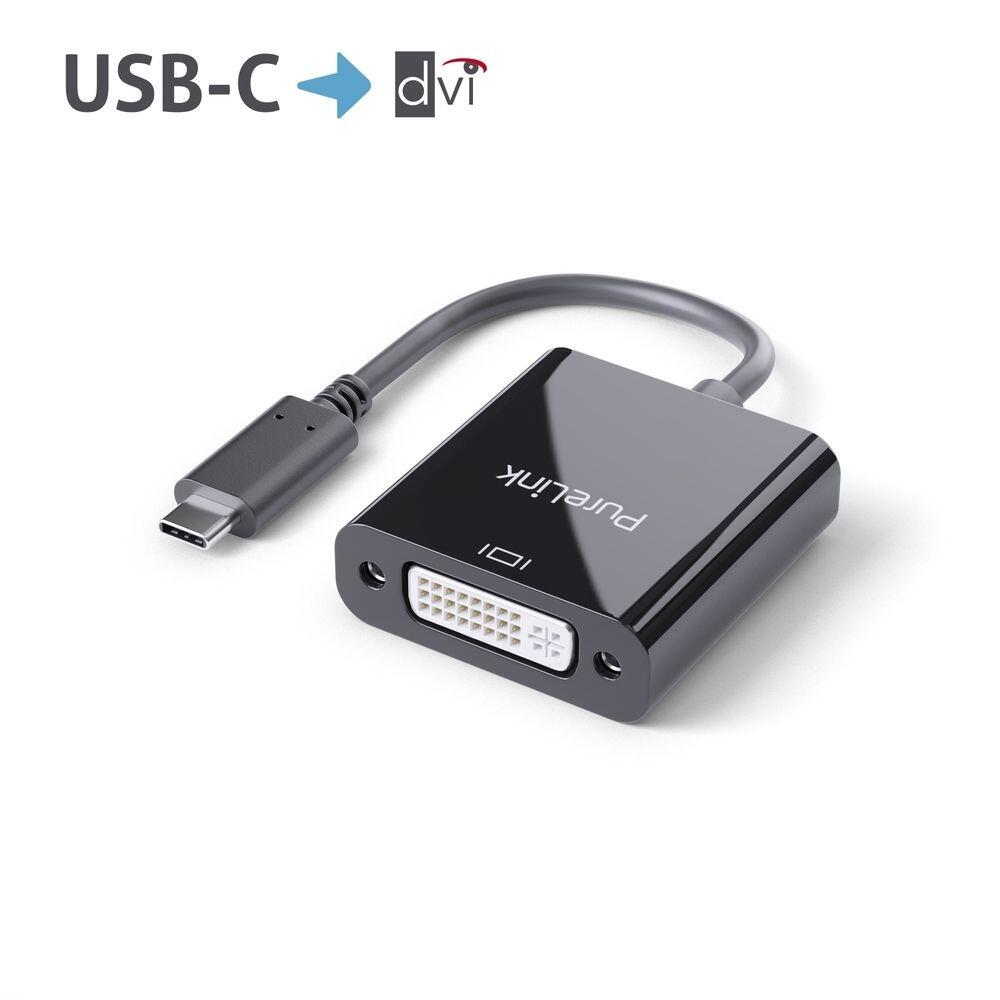 PureLink USB-C auf DVI Adapter - 1080p - iSerie - schwarz - 0,10m