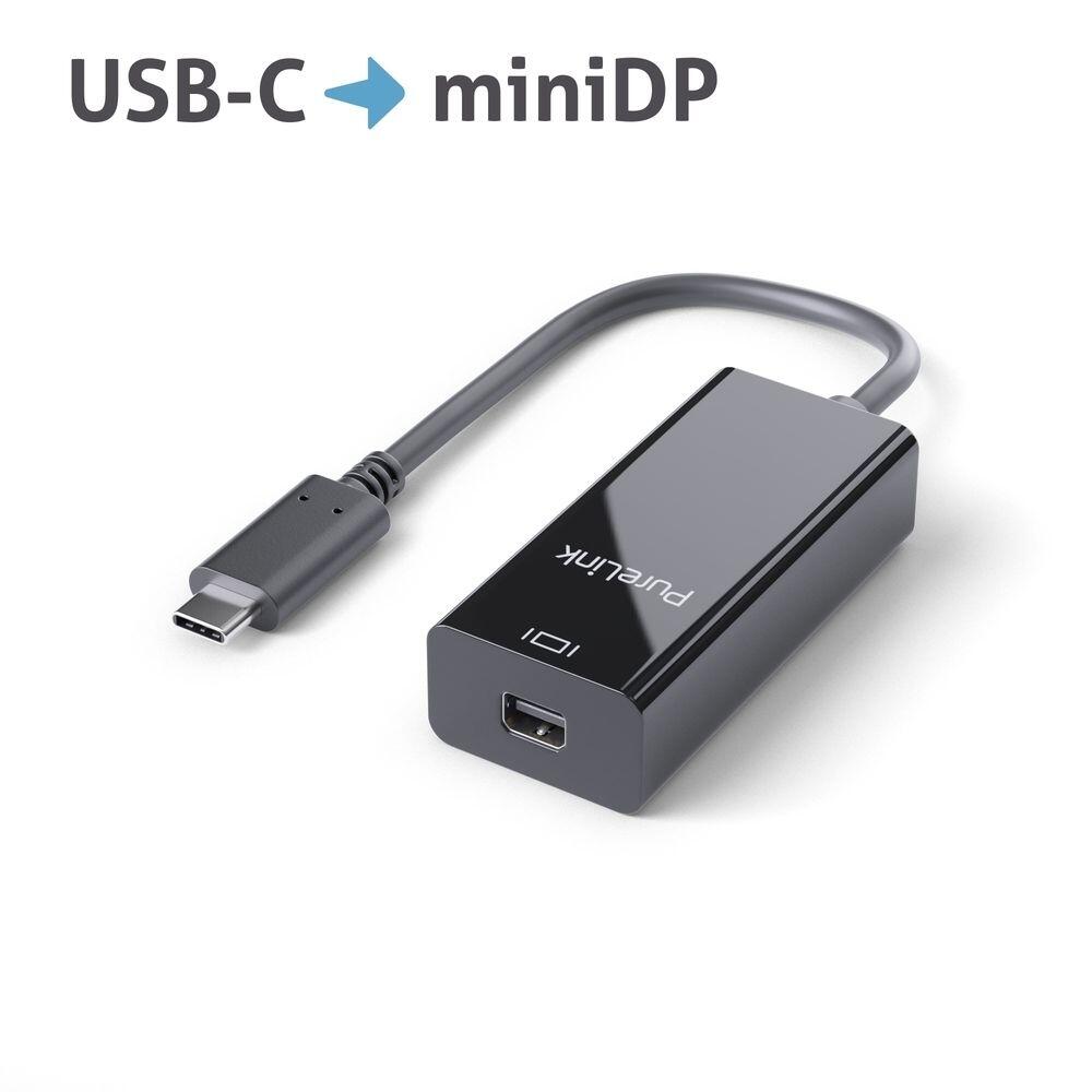 PureLink USB-C auf mini DisplayPort Adapter - 4K60 - iSerie - schwarz - 0,10m
