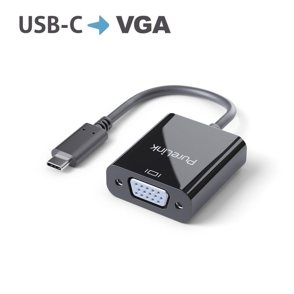 PureLink USB-C auf VGA Adapter - 1200p - iSerie - schwarz - 0,10m