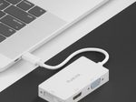 PureLink USB-C auf Multiport Adapter - iSerie - weiß - 0,10m