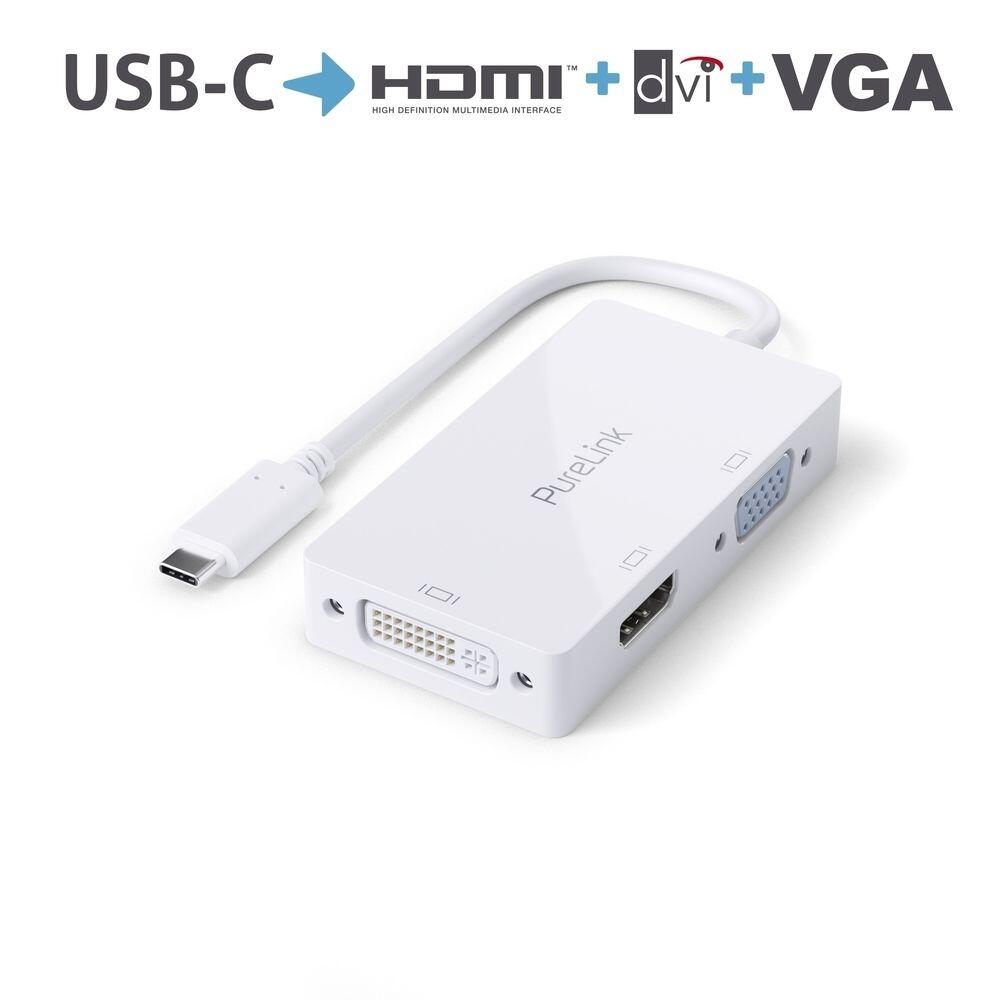 PureLink USB-C auf Multiport Adapter - iSerie - weiß - 0,10m