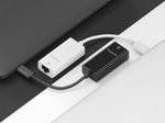 PureLink USB-C auf Ethernet Adapter - Gigabit 1000Mbps - iSerie - schwarz - 0,10m