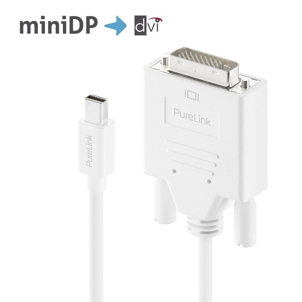 PureLink Mini DisplayPort auf DVI Kabel - 1920x1200 - WUXGA - iSerie - weiß - 1,50m