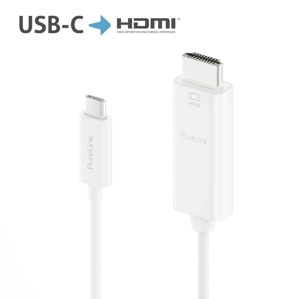 PureLink USB-C auf HDMI Kabel - 4K60 - iSerie - weiß - 2,00m