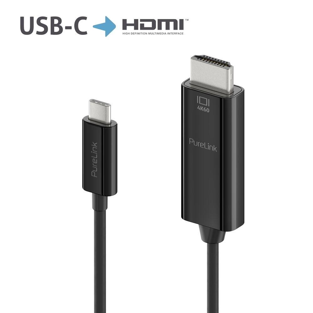 PureLink USB-C auf HDMI Kabel - 4K60 - iSerie - schwarz - 3,00m