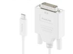 PureLink USB-C auf DVI Kabel - 1920x1200 - WUXGA - iSerie - weiß - 1,50m