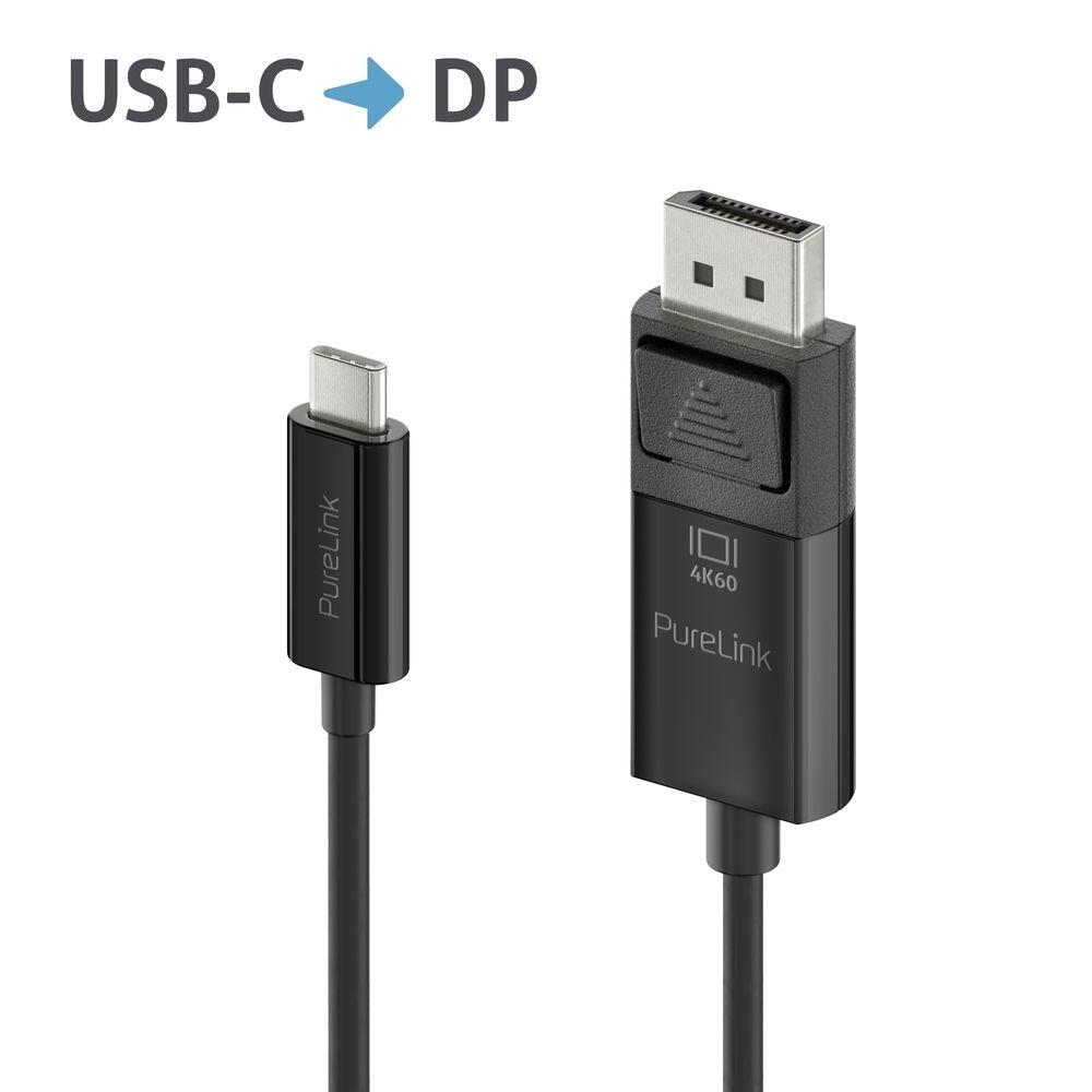PureLink USB-C auf DisplayPort Kabel - 4K60 - iSerie - schwarz - 2,00m