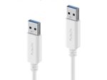 PureLink USB-A auf USB-A Kabel - 3.1 Gen 1, 3A/5V/15W, 5G - iSerie - weiß - 1,50m
