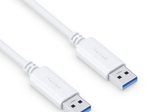 PureLink USB-A auf USB-A Kabel - 3.1 Gen 1, 3A/5V/15W, 5G - iSerie - weiß - 1,50m