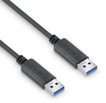 PureLink USB-A auf USB-A Kabel - 3.1 Gen 1, 3A/5V/15W, 5G - iSerie - schwarz - 2,00m