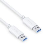 PureLink USB-A auf USB-A Kabel - 3.1 Gen 2, 3A/5V/15W, 10G - iSerie - weiß - 0,50m