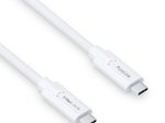 PureLink USB-C auf USB-C Kabel - 3.1 Gen 1, 3A/5V/60W, 5G, DP Alt Mode - iSerie - weiß - 1,50m