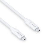 PureLink USB-C auf USB-C Kabel - 3.1 Gen 1, 3A/5V/60W, 5G, DP Alt Mode - iSerie - weiß - 1,50m