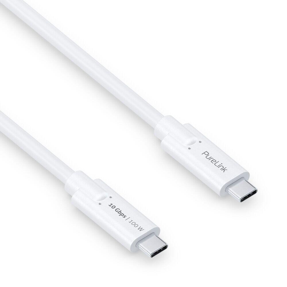 PureLink USB-C auf USB-C Kabel - 3.1 Gen 2, 5A, 10G, DP Alt Mode - iSerie - weiß - 0,50m