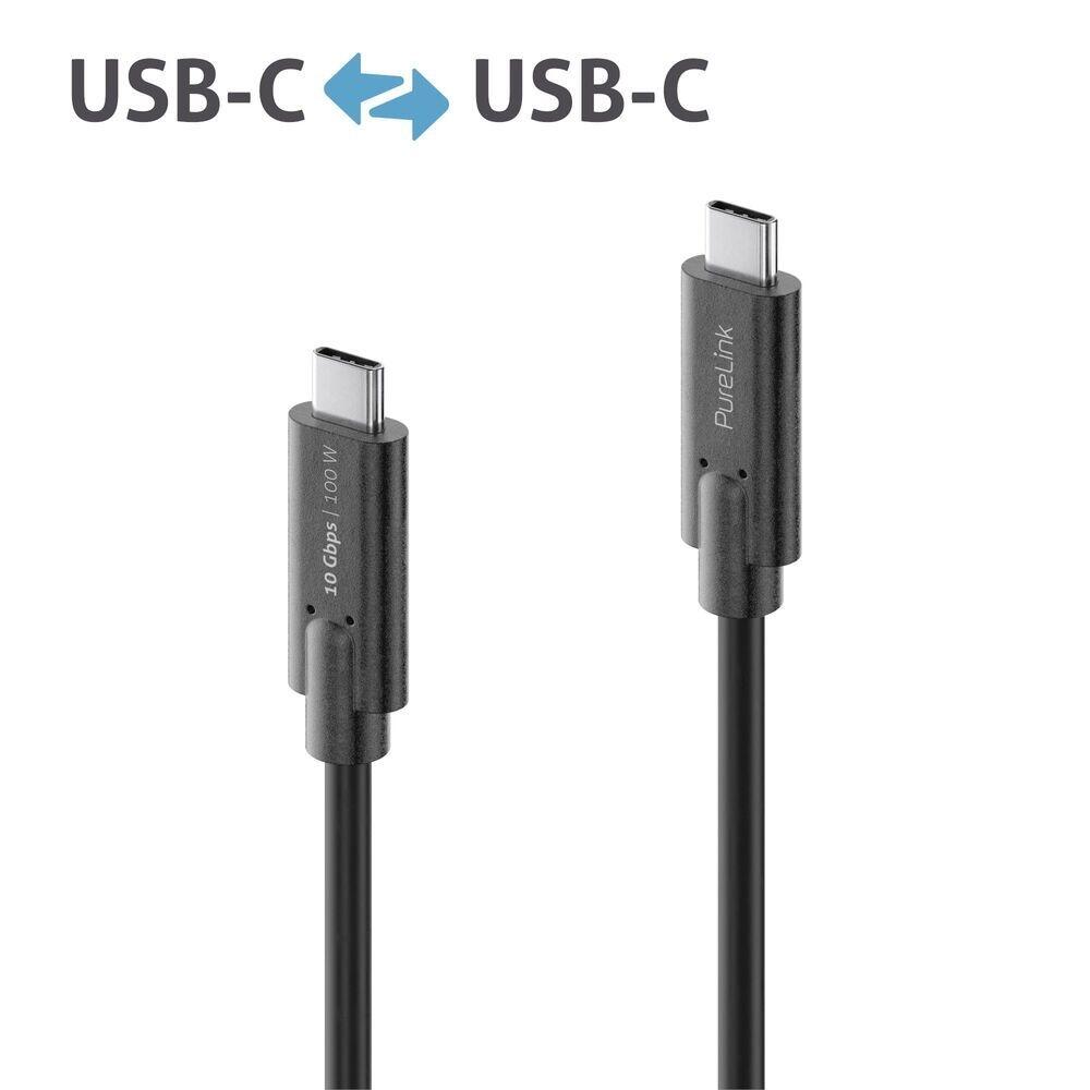 PureLink USB-C auf USB-C Kabel - 3.1 Gen 2, 5A, 10G, DP Alt Mode - iSerie - schwarz - 0,50m